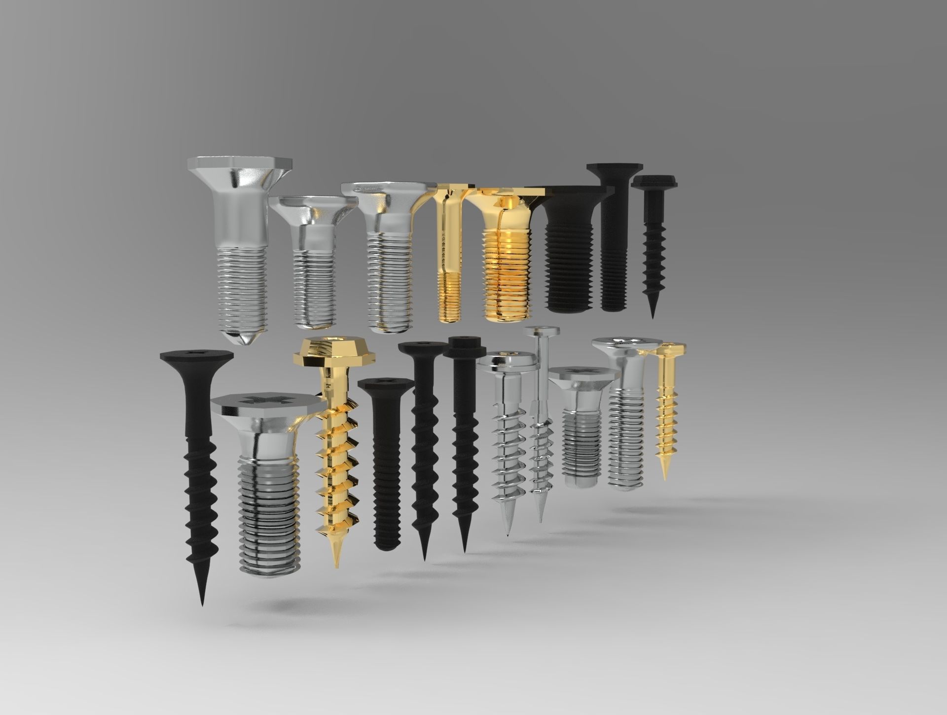 Screws Free 3D model_1