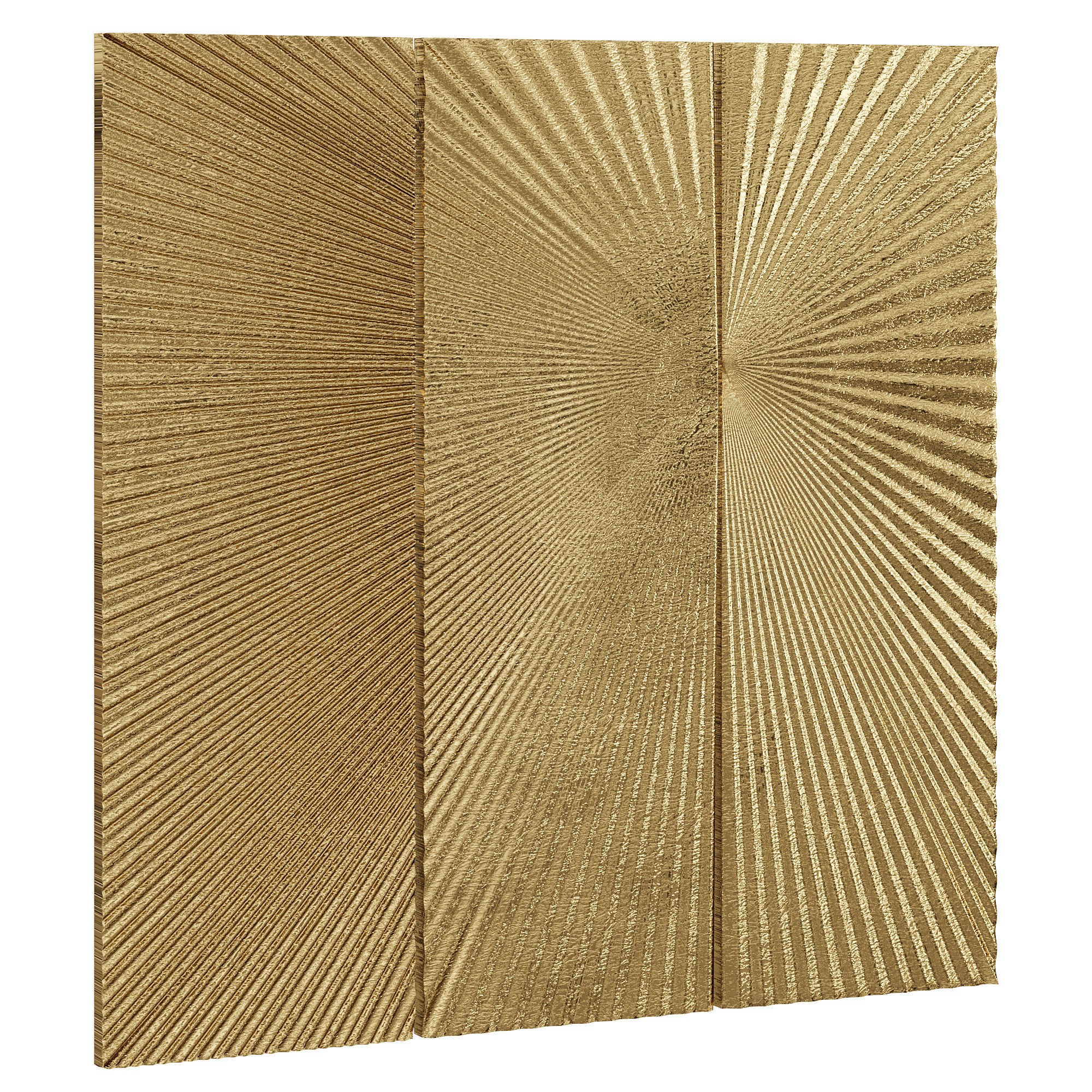 Piece Sunburst Metallic Wall Decor Set by Wayfair 3D model_1