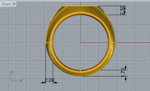 Round Signet ring 1863 3D print model 3D print model_5