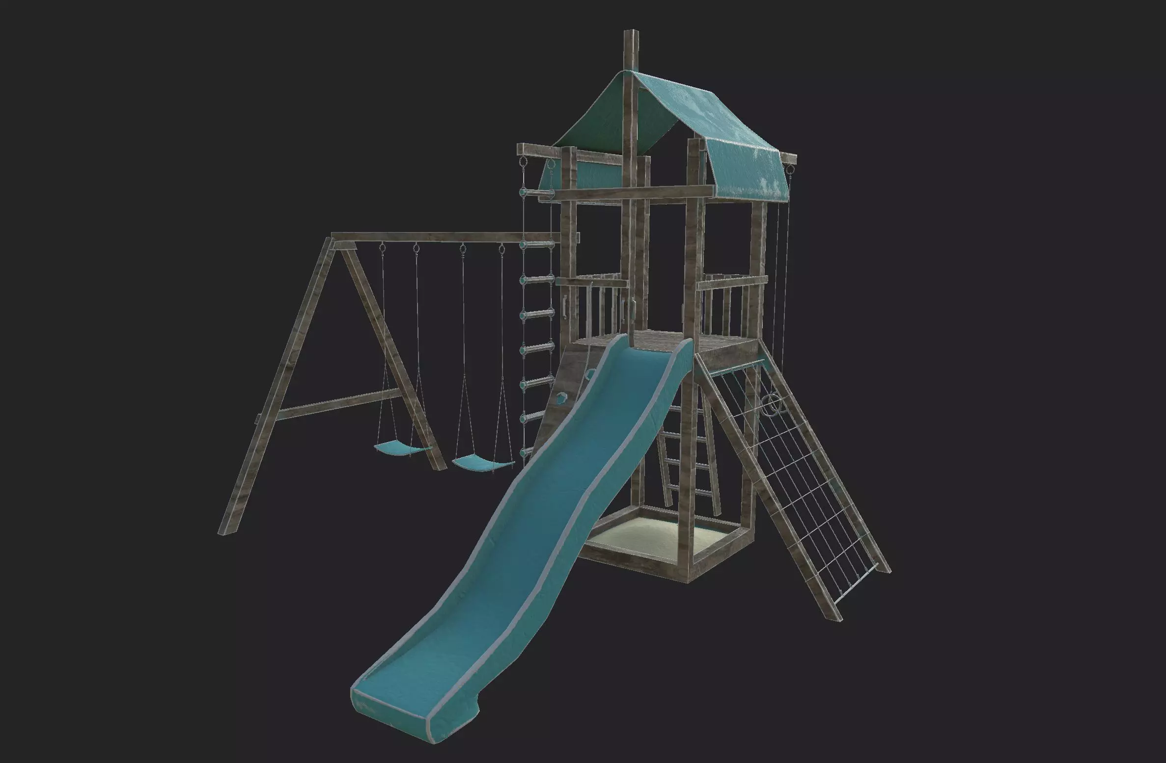 Playground PBR Game Ready set Low-poly 3D model_0