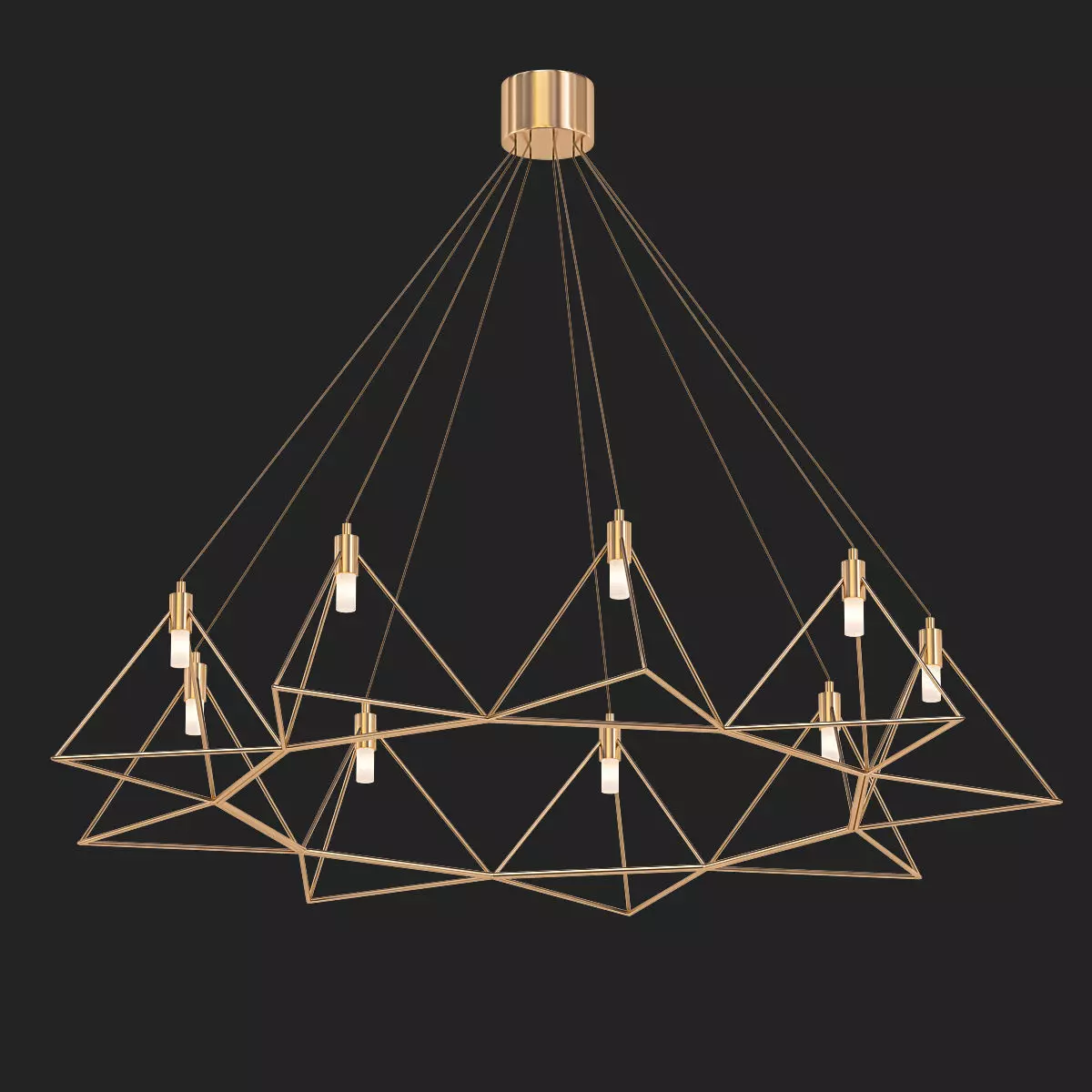 GITTER geometric chandelier 3D model_0