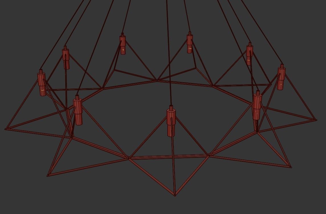 GITTER geometric chandelier 3D model_1