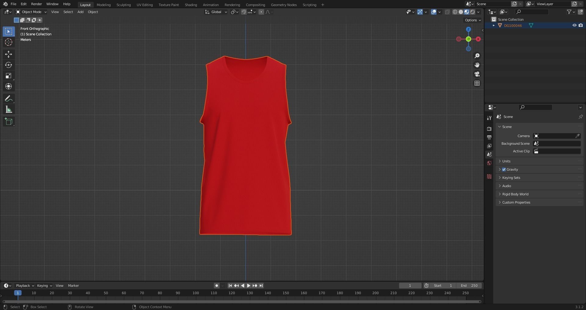 Athletic Men Cotton Performance Sleeveless Muscle T-Shirt 3D model_14