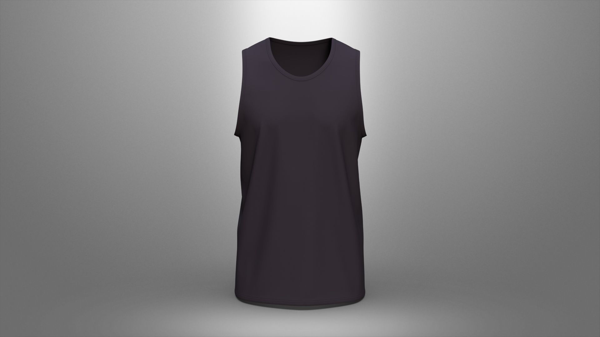 Athletic Men Cotton Performance Sleeveless Muscle T-Shirt 3D model_9