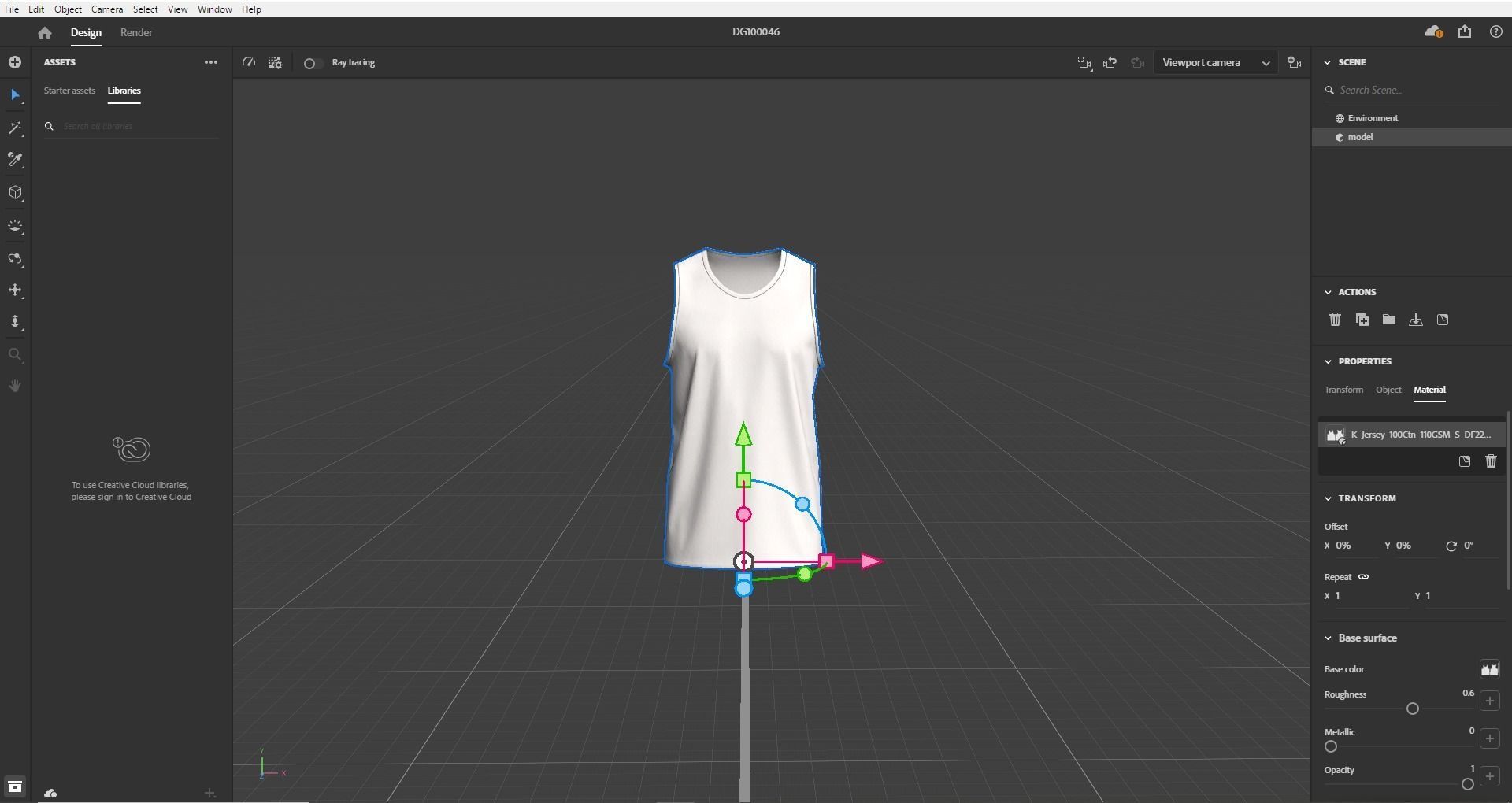 Athletic Men Cotton Performance Sleeveless Muscle T-Shirt 3D model_18