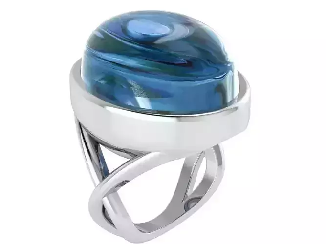 Diamond Promise ring 1864 3D print model 