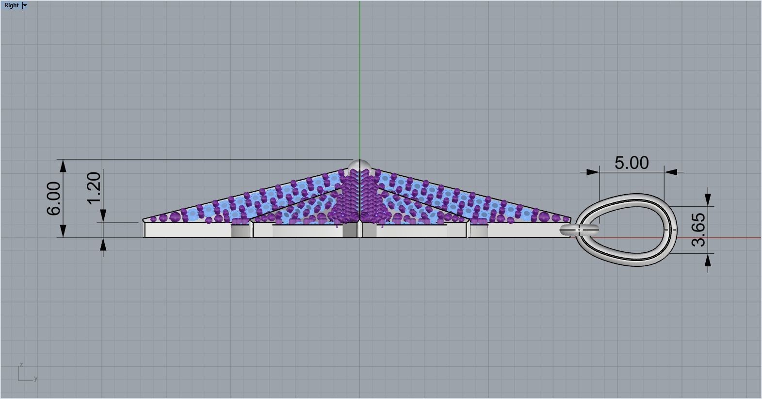 Compass star pendant model 298 3D print model_9