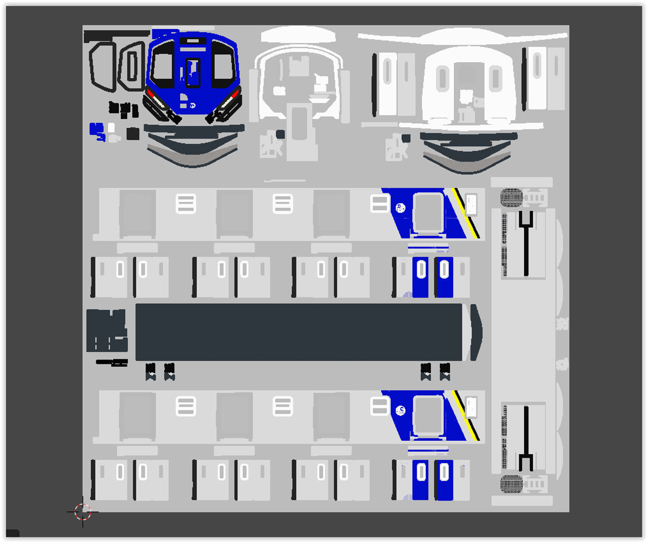 NYC subway car R211 PBR 3D model_14