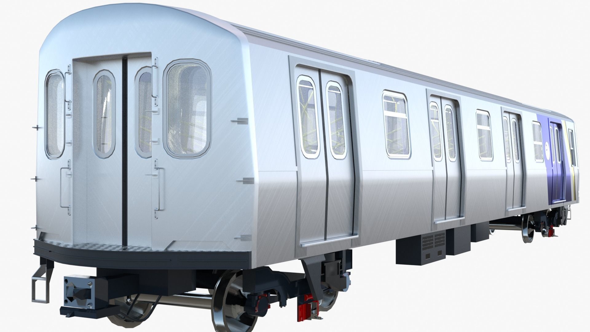 NYC subway car R211 PBR 3D model_7