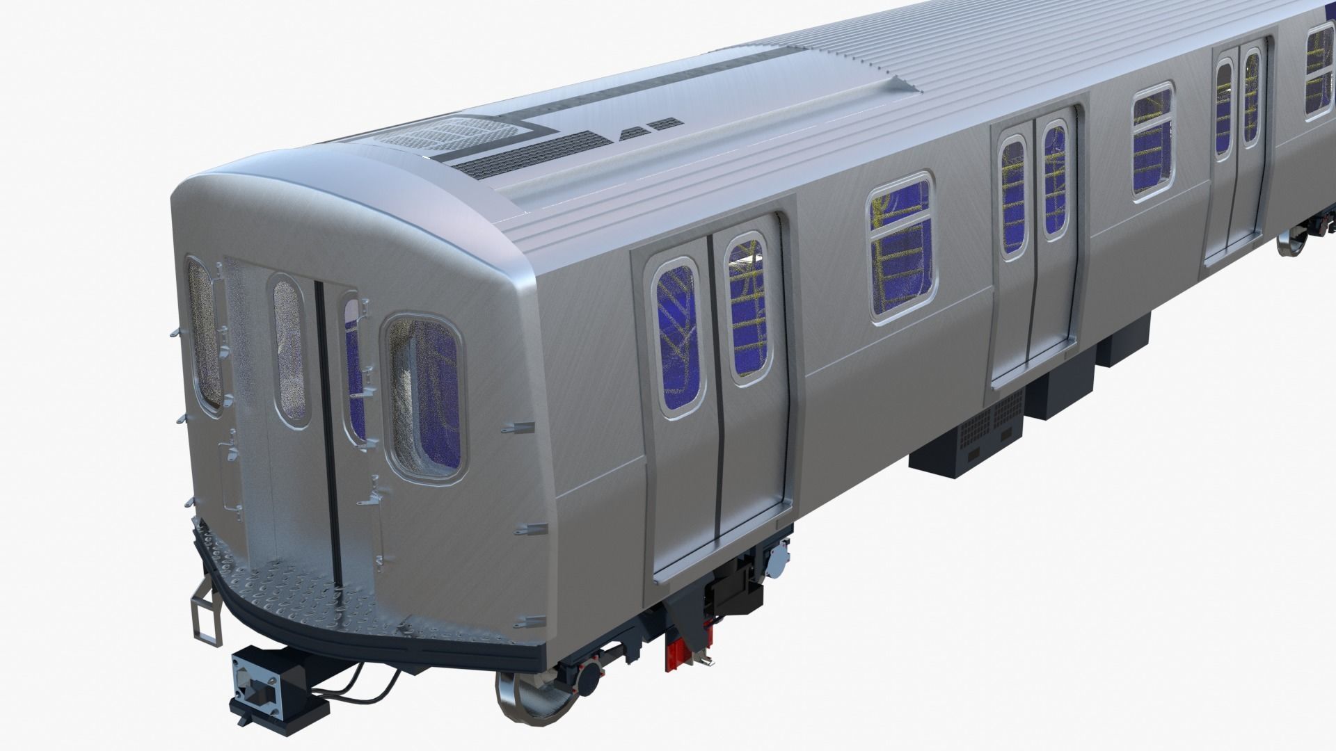 NYC subway car R211 PBR 3D model_12