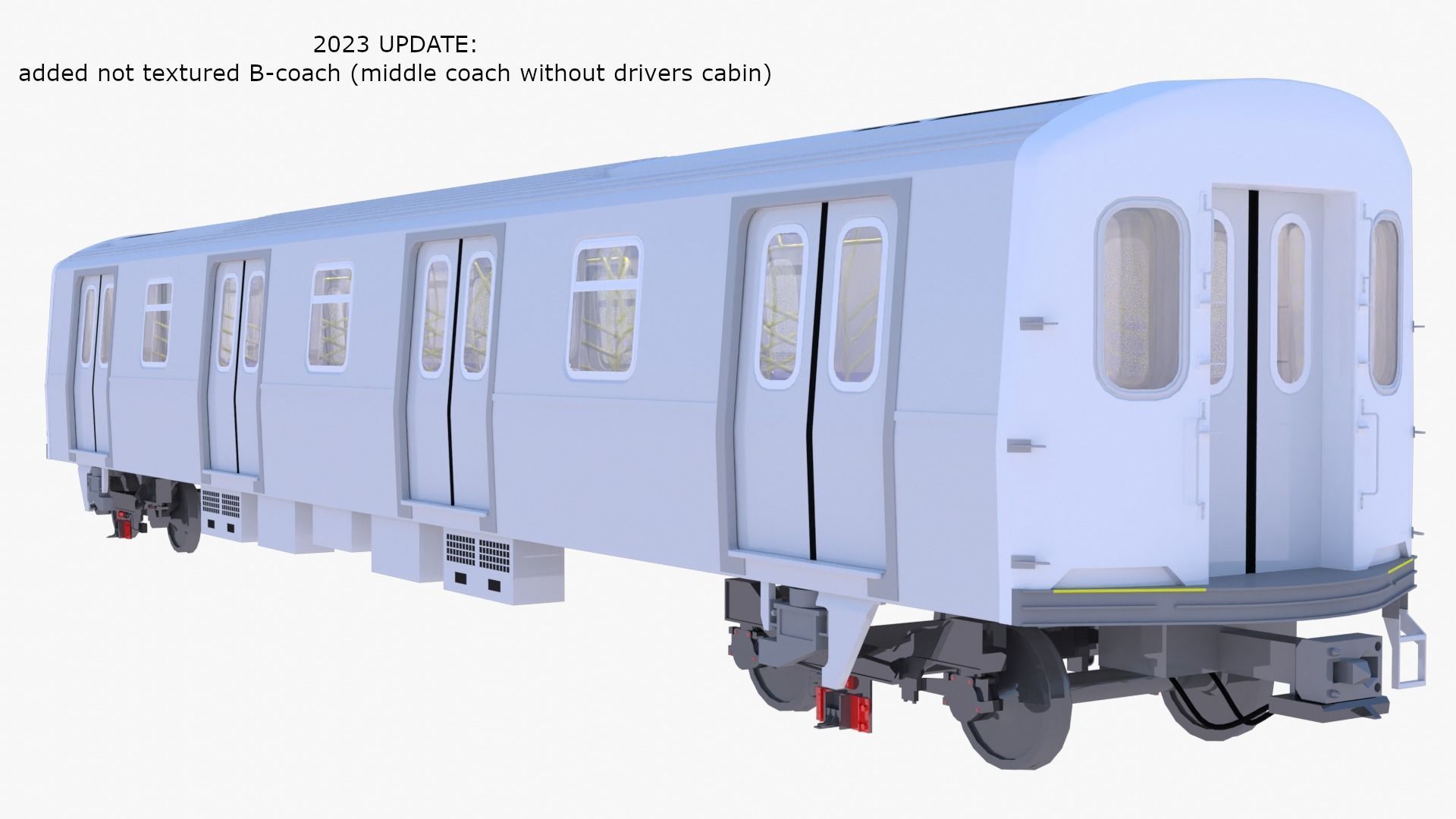 NYC subway car R211 PBR 3D model_21