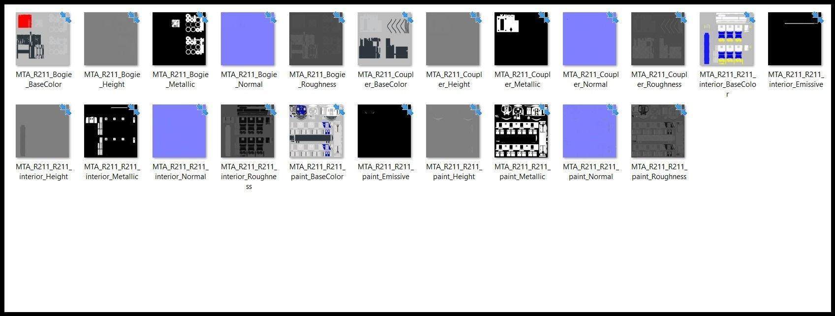 NYC subway car R211 PBR 3D model_17