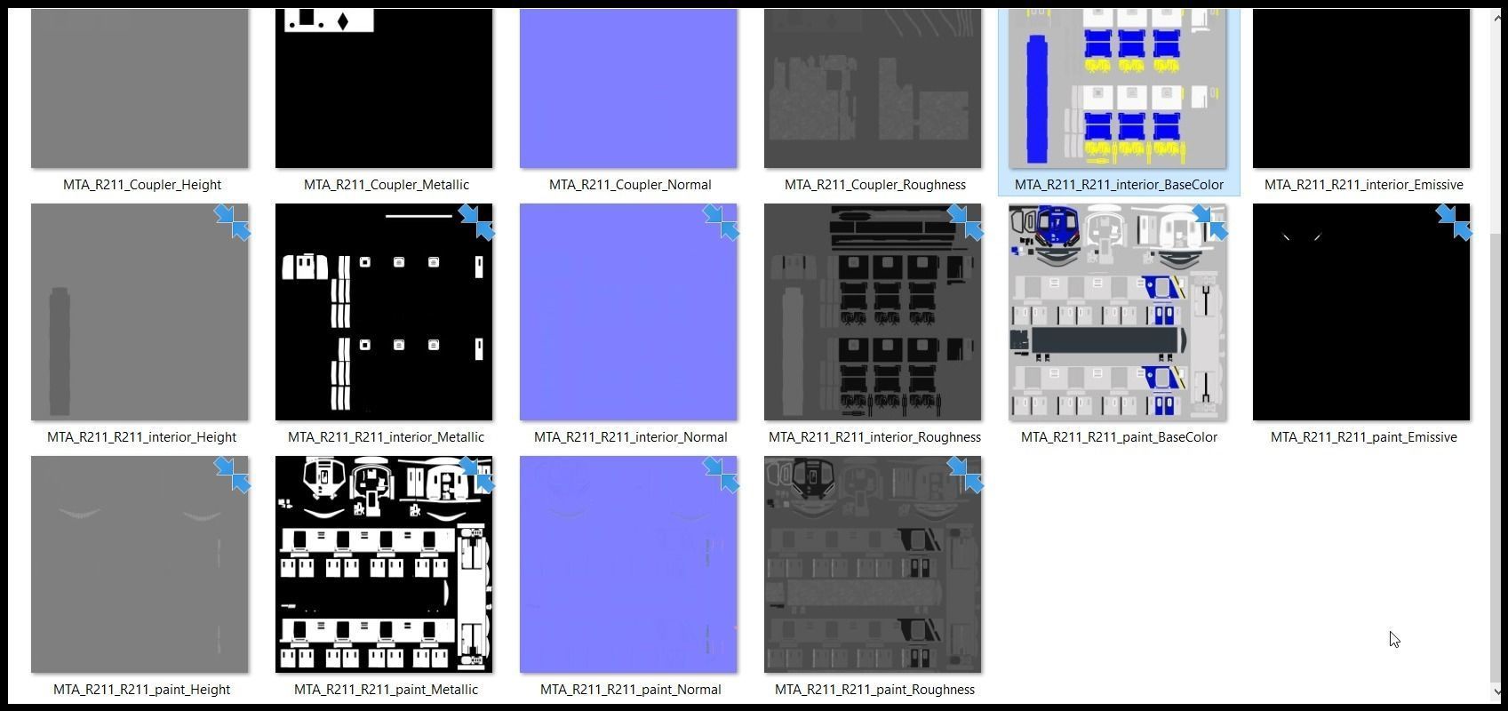 NYC subway car R211 PBR 3D model_18