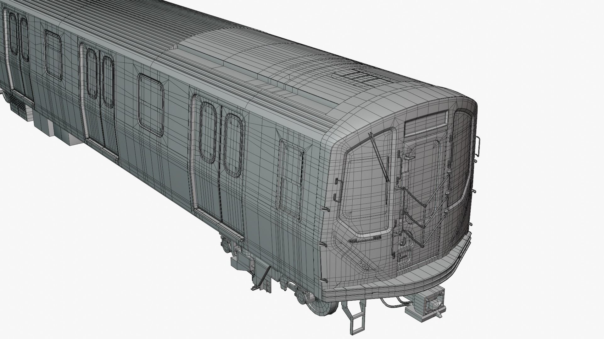 NYC subway car R211 PBR 3D model_11