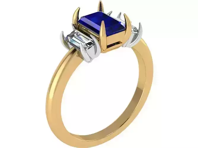 Your Dream Big blue diamond ring 1869 3D print model