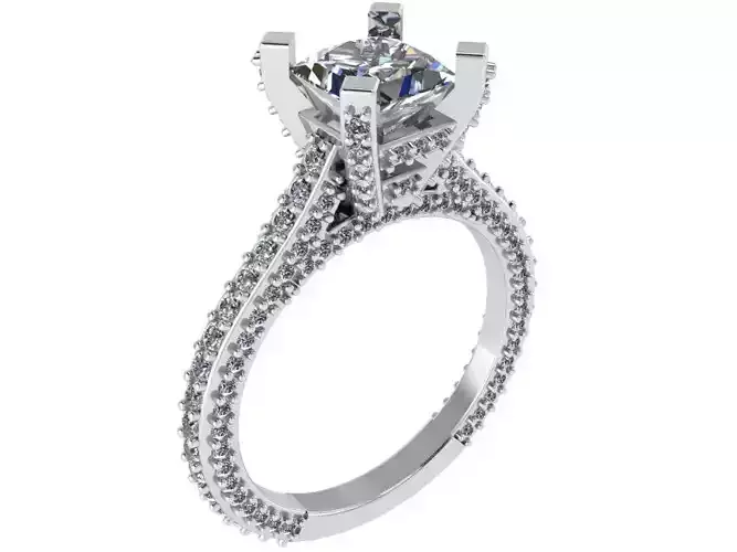 Bridge diamond ring  1870 3D print model