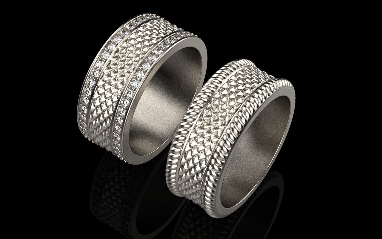 Dragon scale ring model 303 3D print model_25