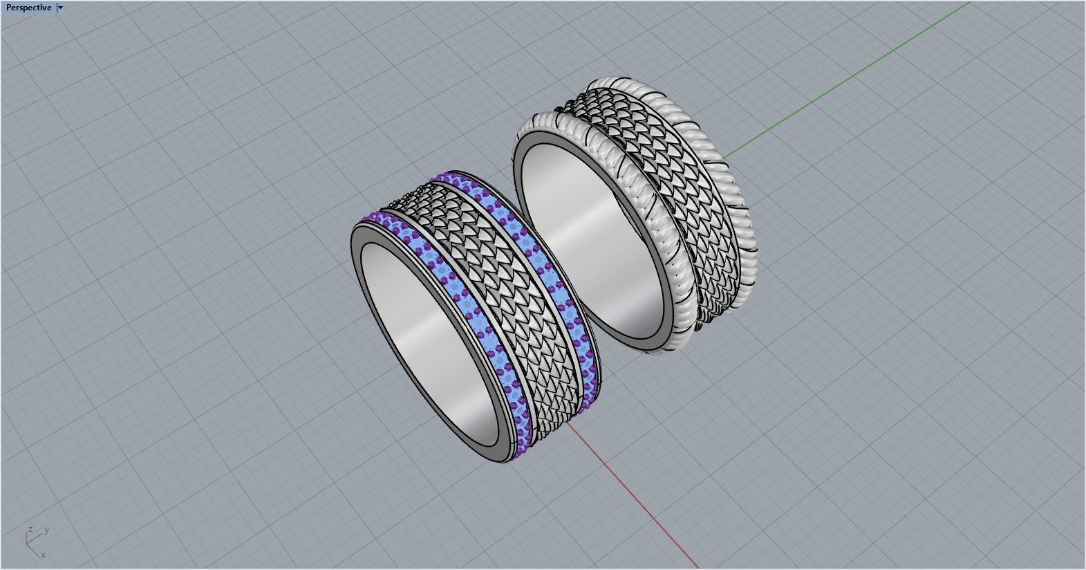 Dragon scale ring model 303 3D print model_4