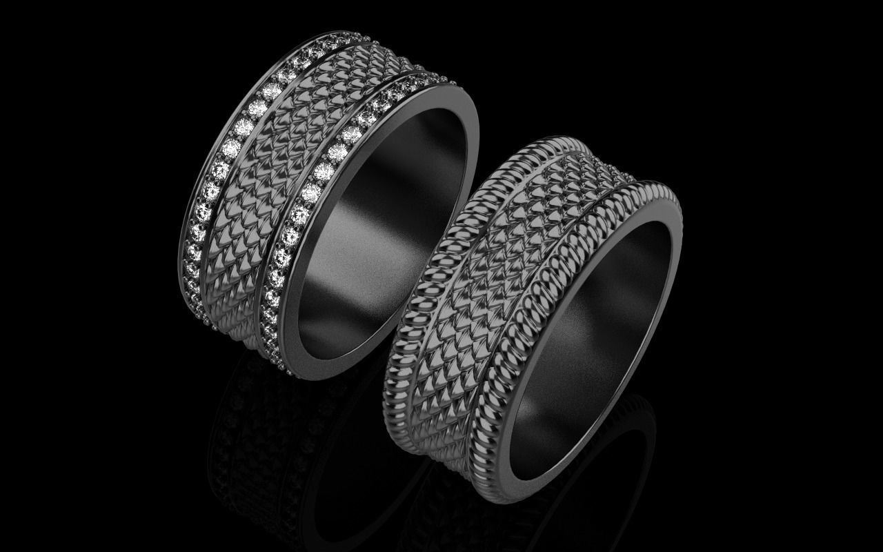 Dragon scale ring model 303 3D print model_23