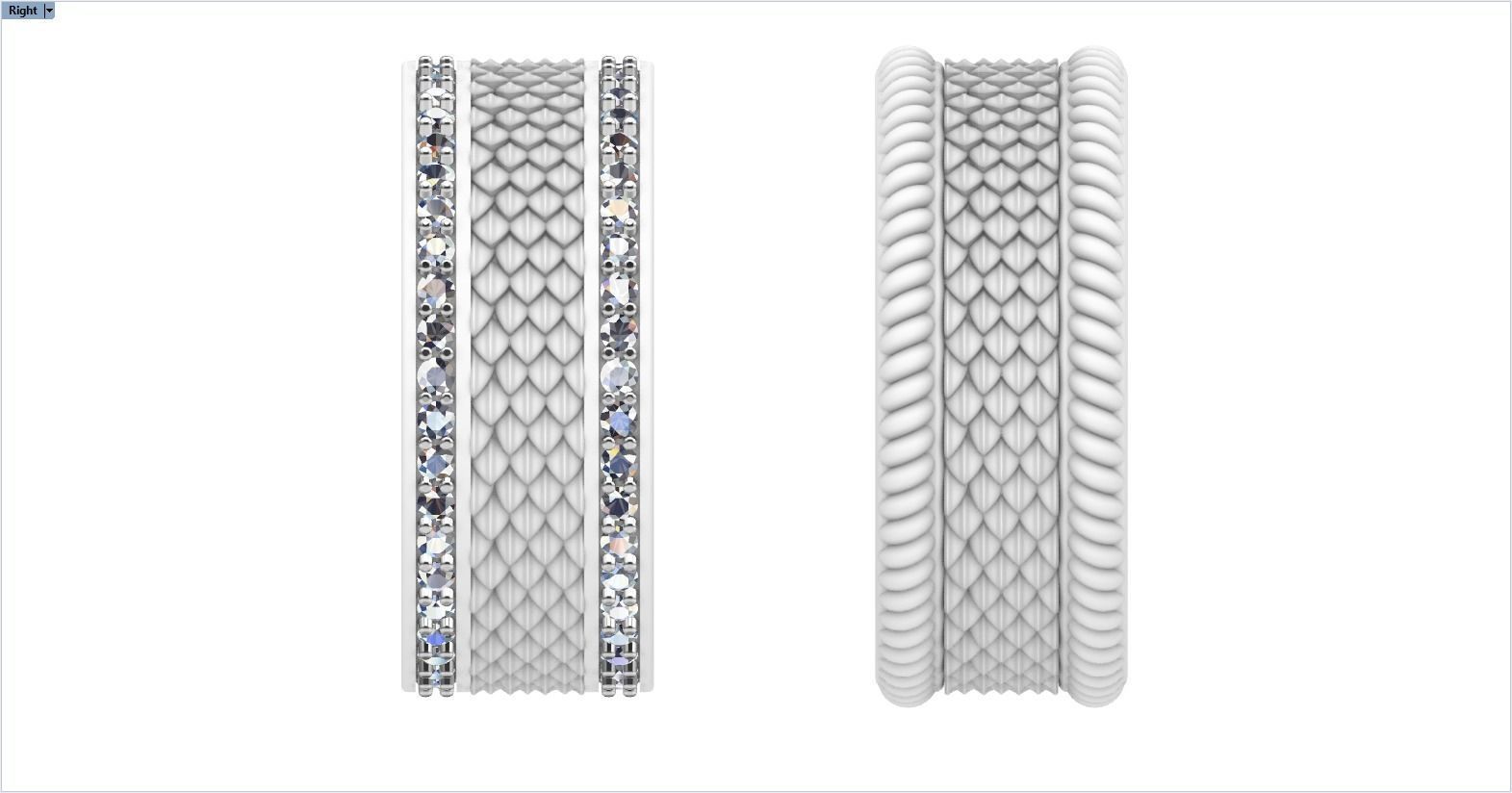 Dragon scale ring model 303 3D print model_14