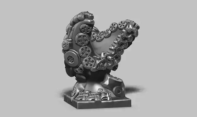 Modern Abstract robotic sculpture 3d print model 149