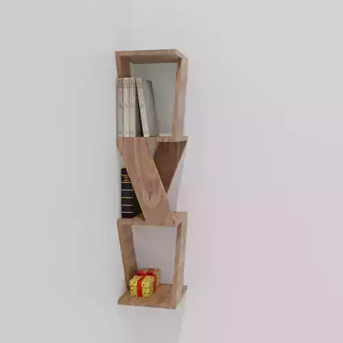 woods v-shaped bookcase