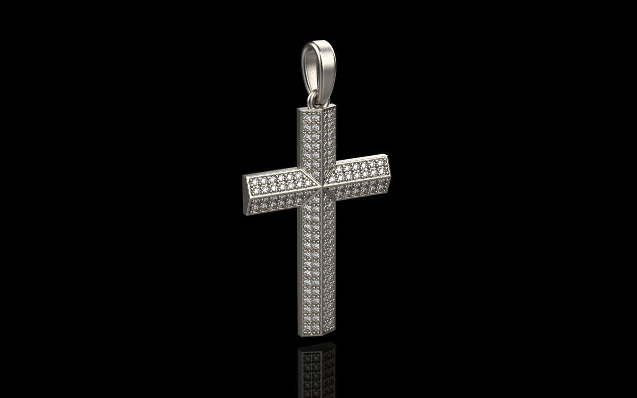 Cross with gems model 302 3D print model_29