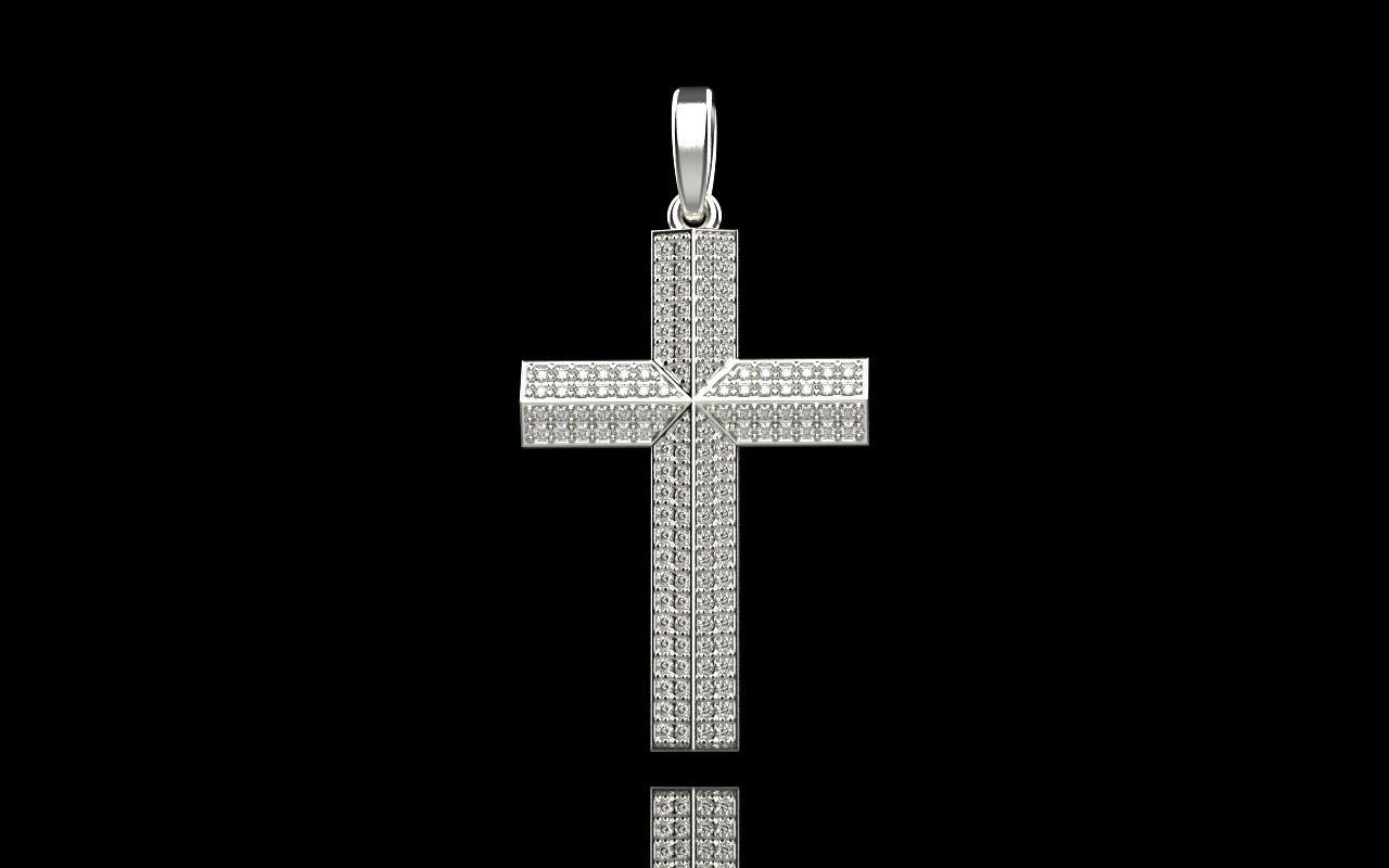 Cross with gems model 302 3D print model_22
