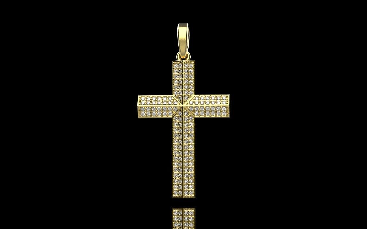 Cross with gems model 302 3D print model_25