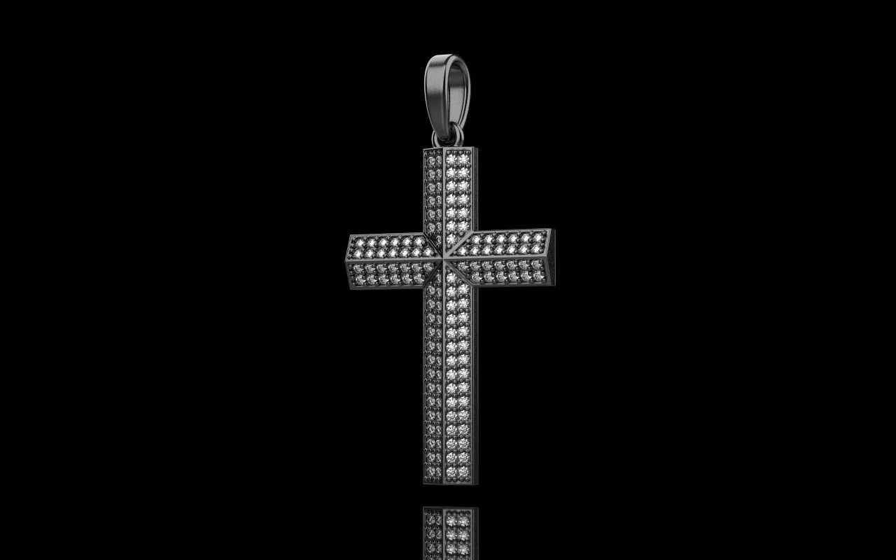 Cross with gems model 302 3D print model_19
