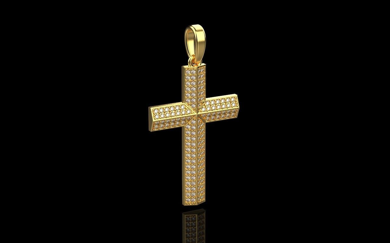 Cross with gems model 302 3D print model_27