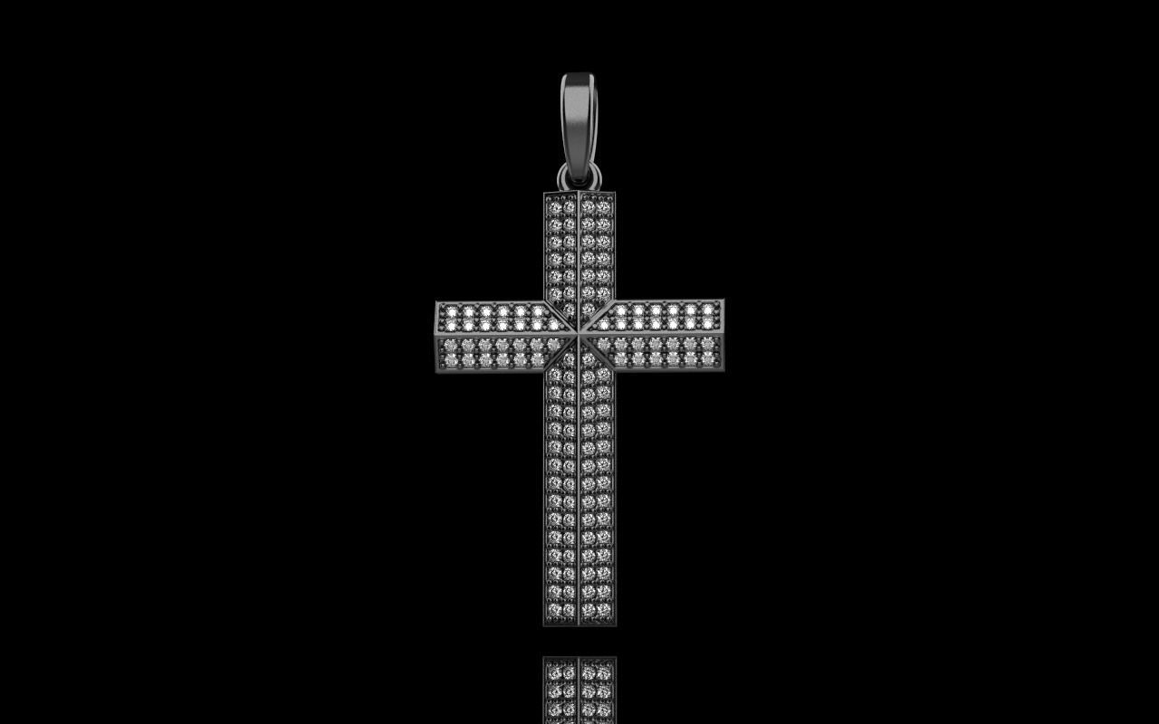 Cross with gems model 302 3D print model_23