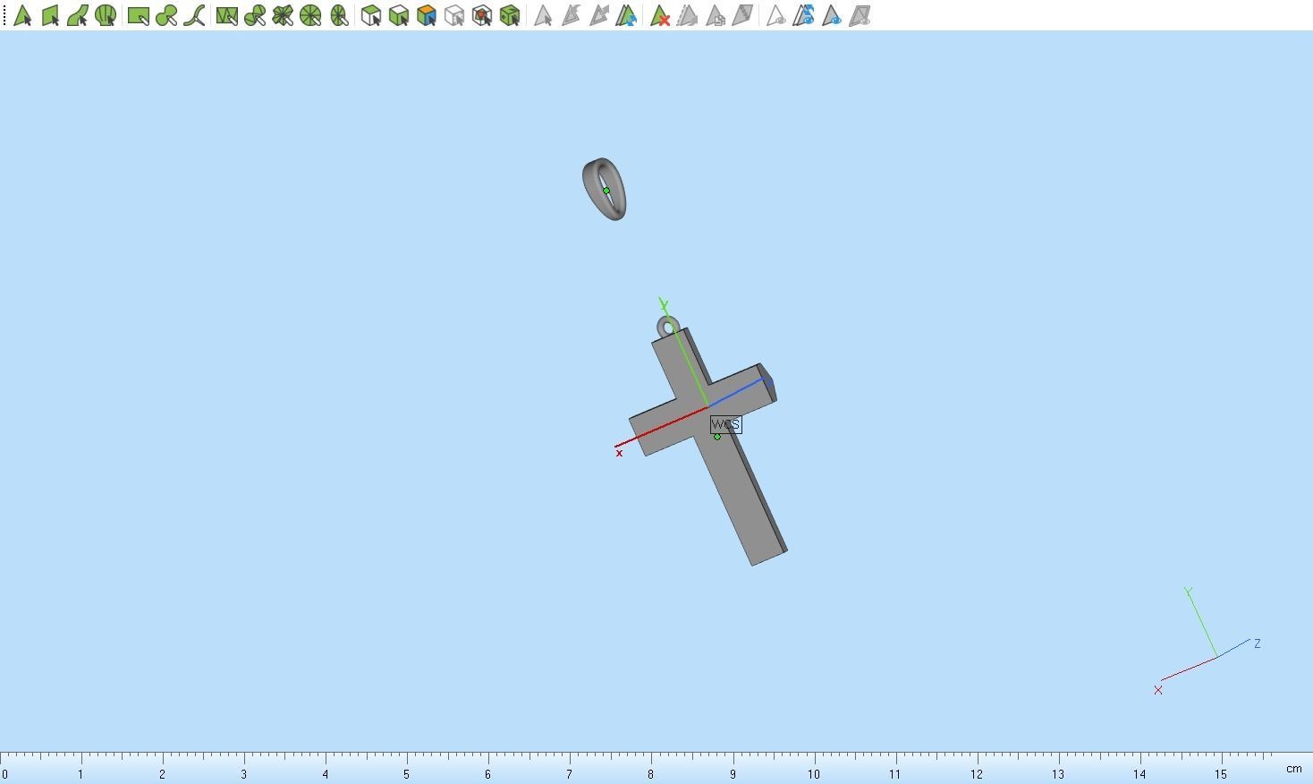 Cross with gems model 302 3D print model_15