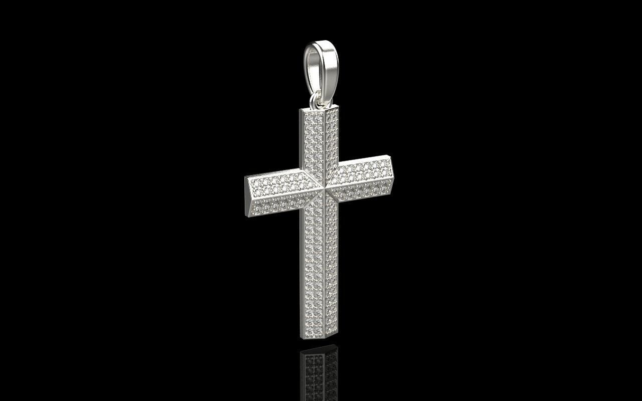Cross with gems model 302 3D print model_32