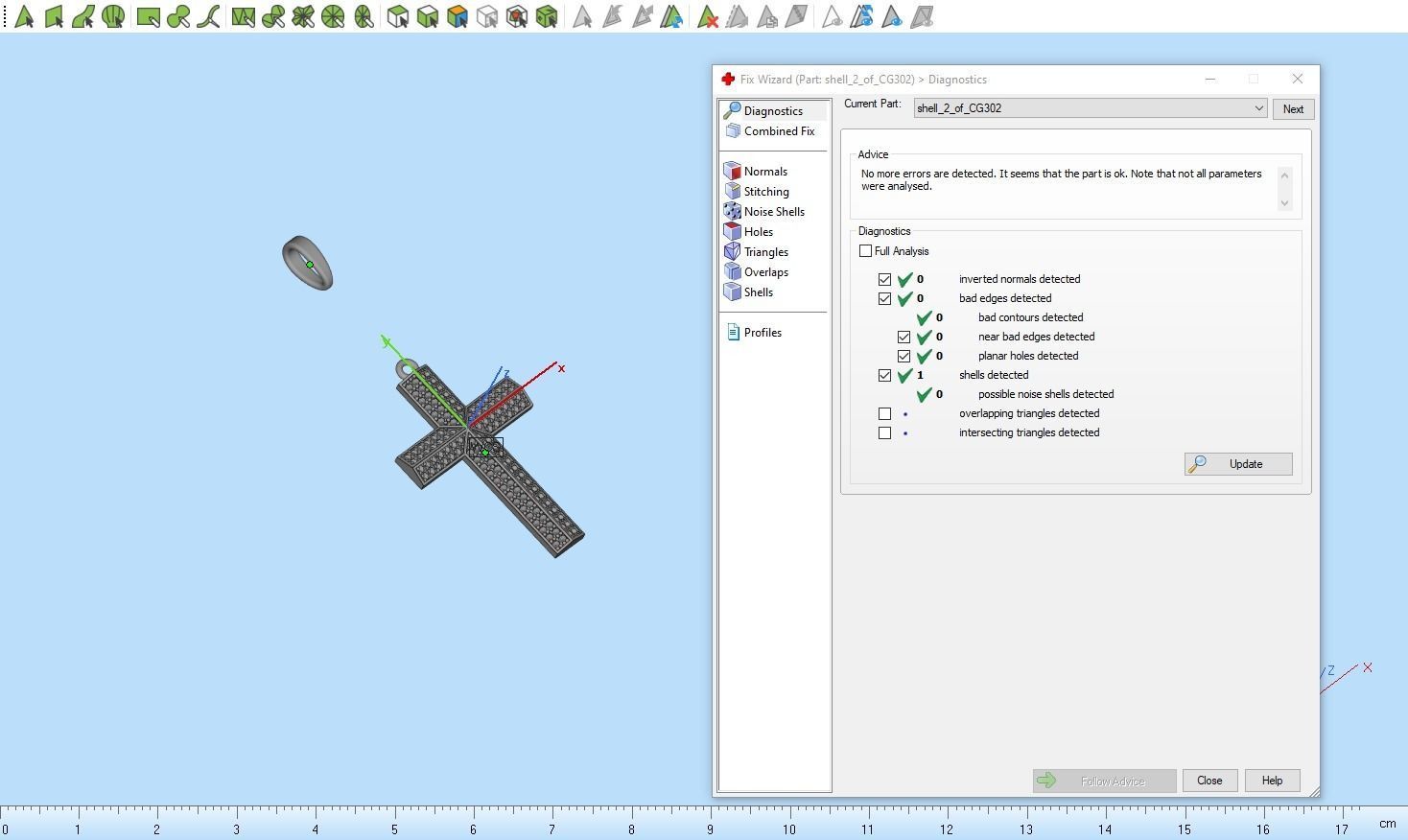 Cross with gems model 302 3D print model_6