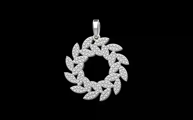 flower leaf pendant model 296 3D print model