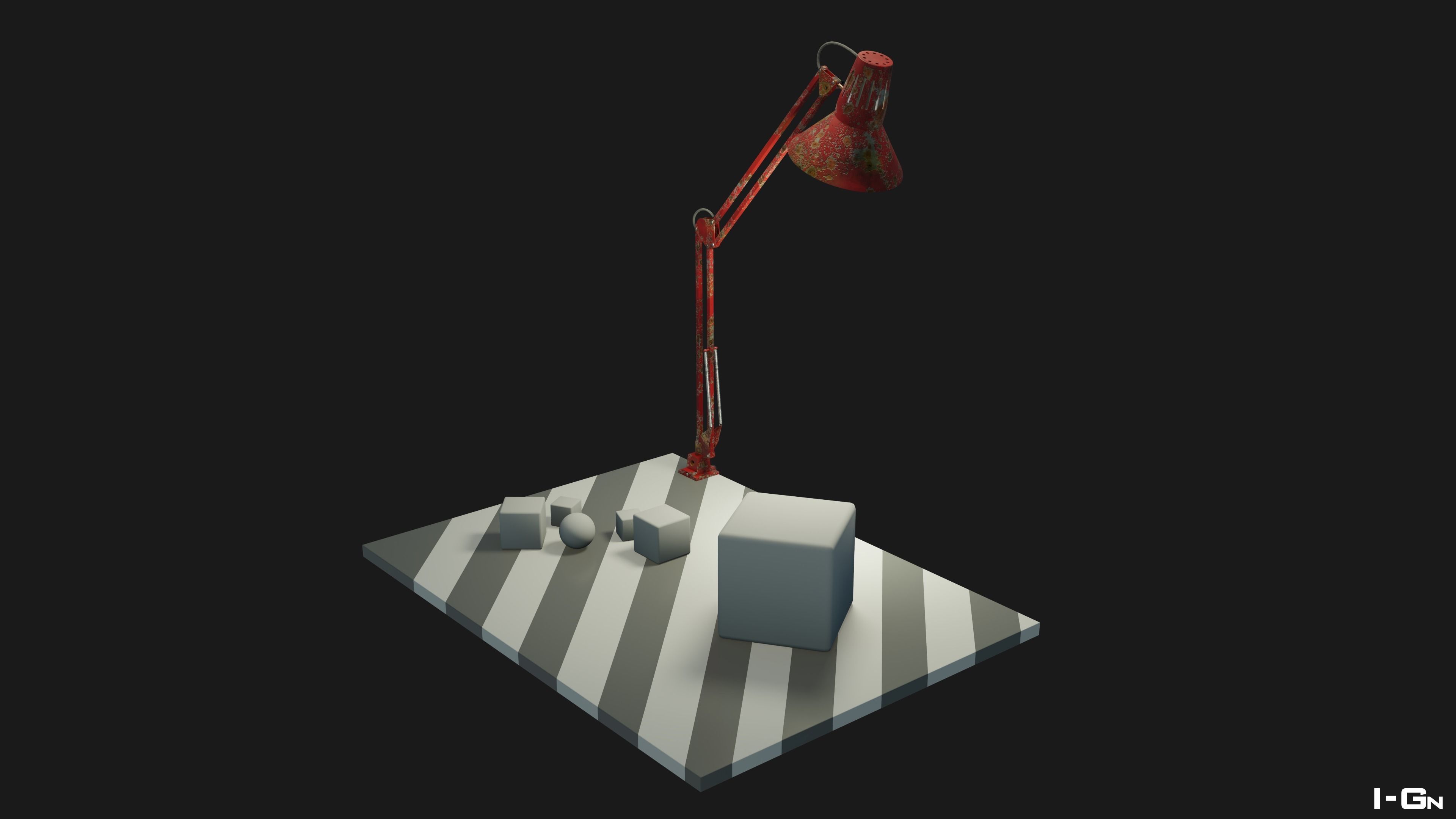Desk Lamp Old 3D model_3