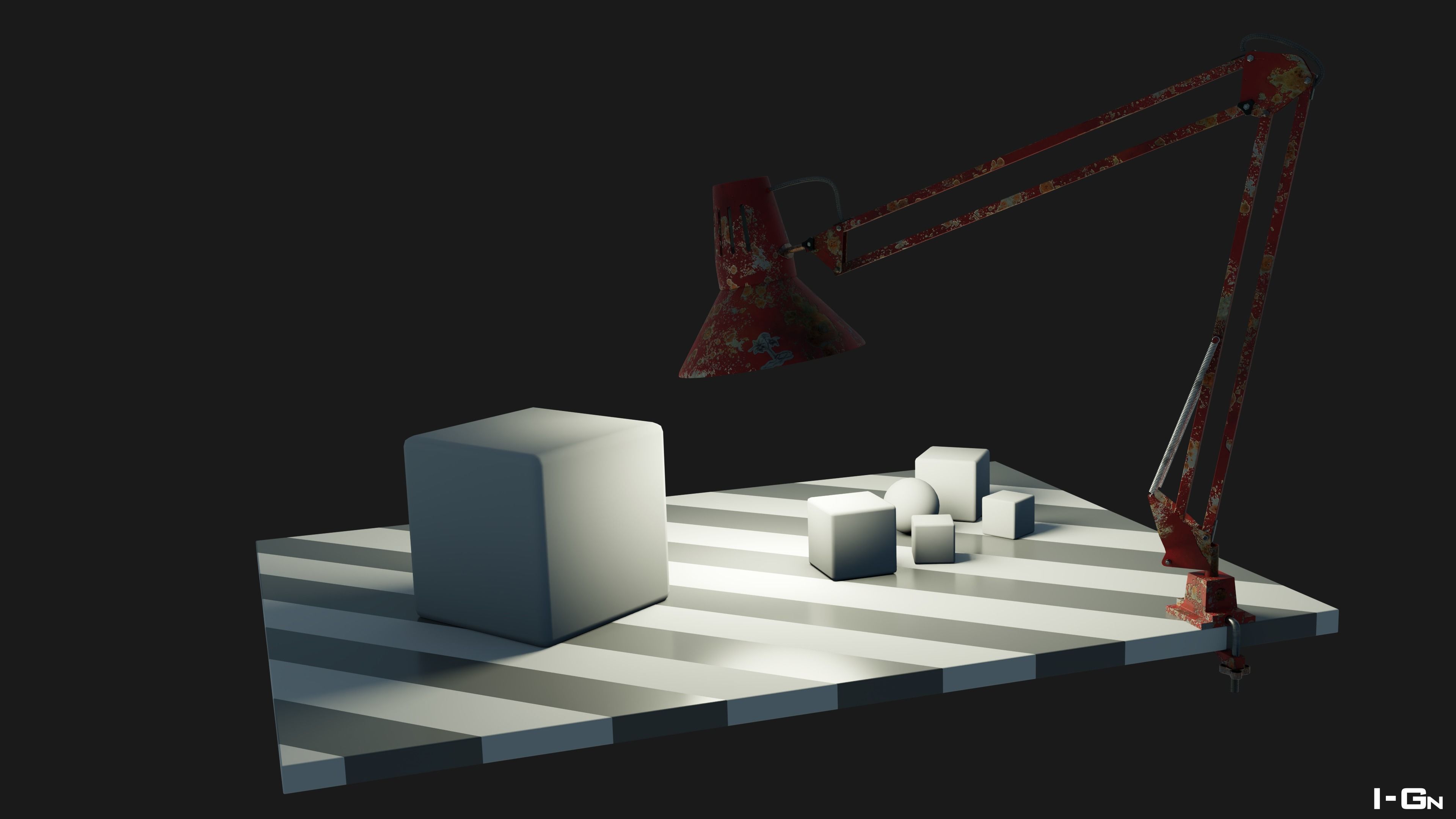 Desk Lamp Old 3D model_6