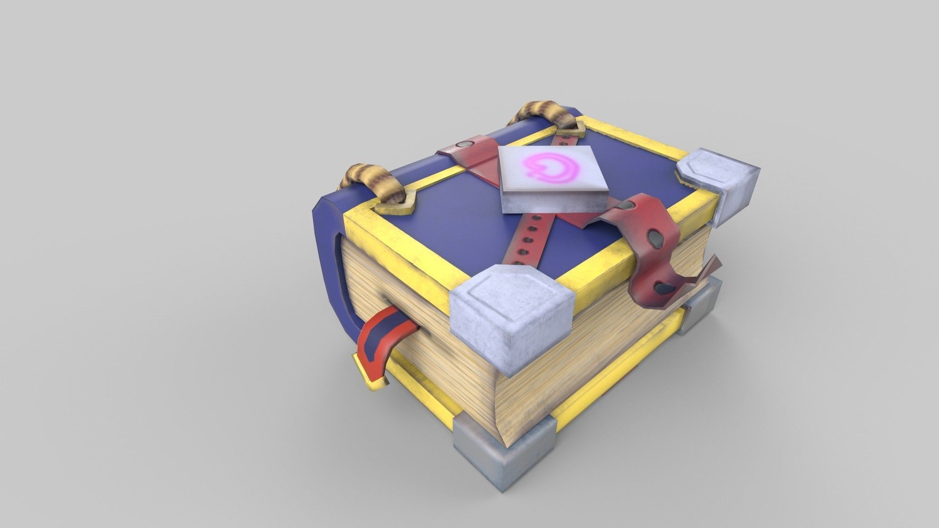 stylized Book Low-poly 3D model_1
