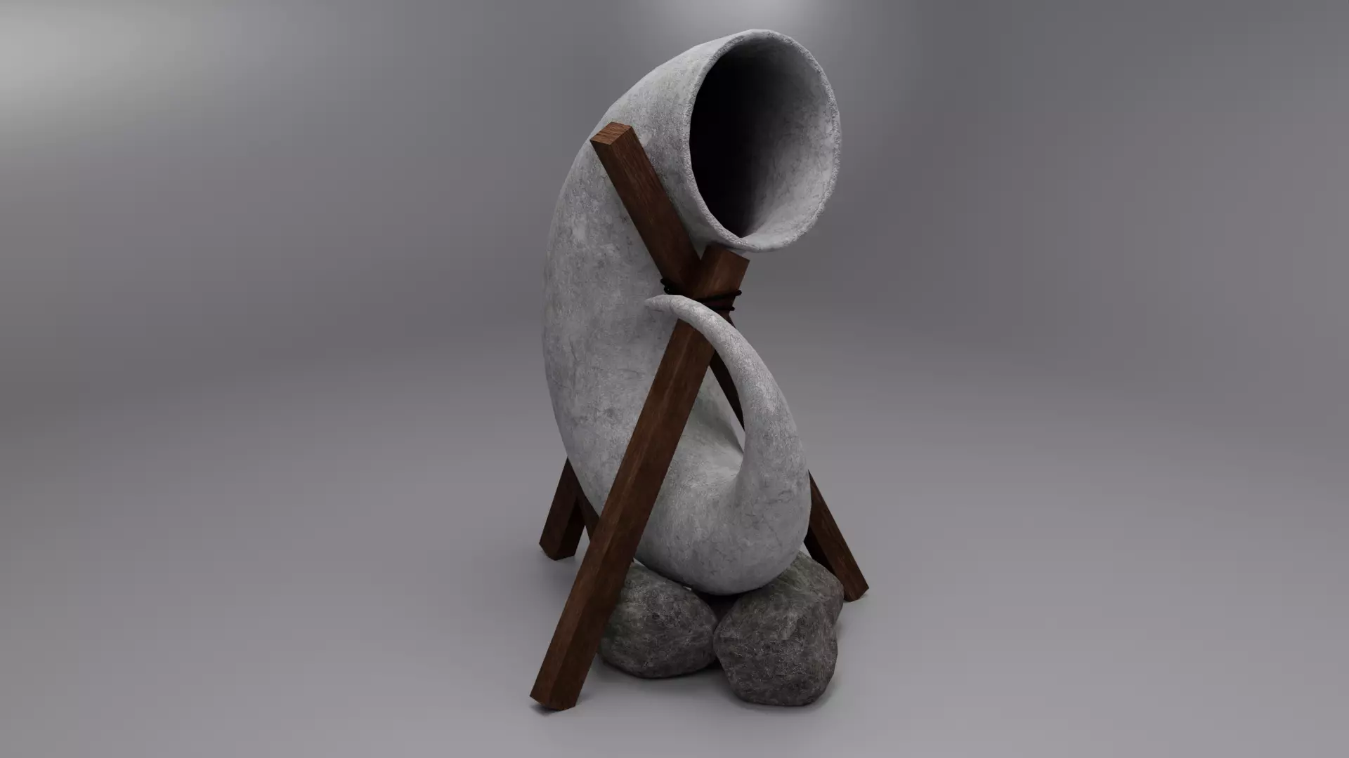 Stationary Blowing Horn 3D model
