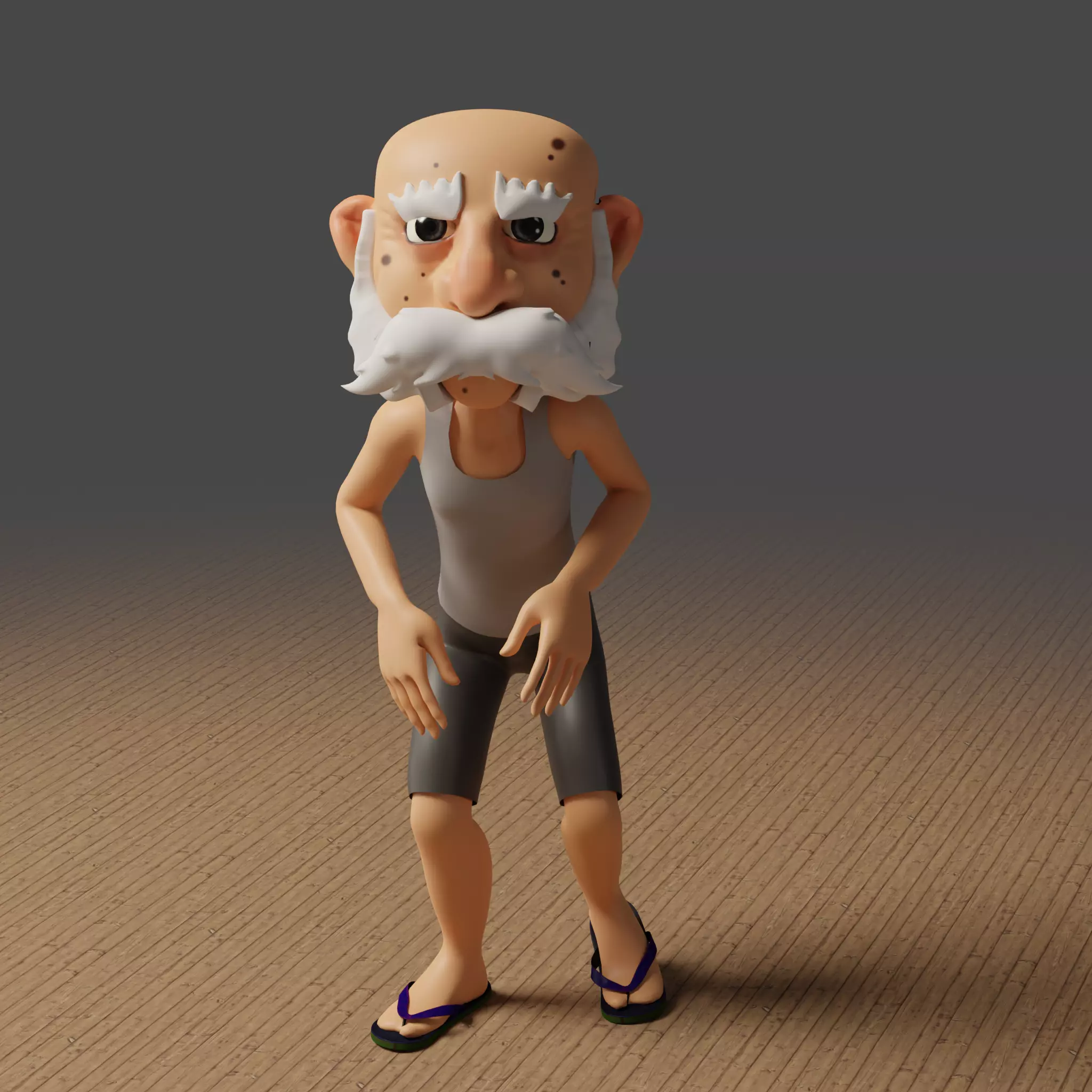Old Man Model 3D model_0
