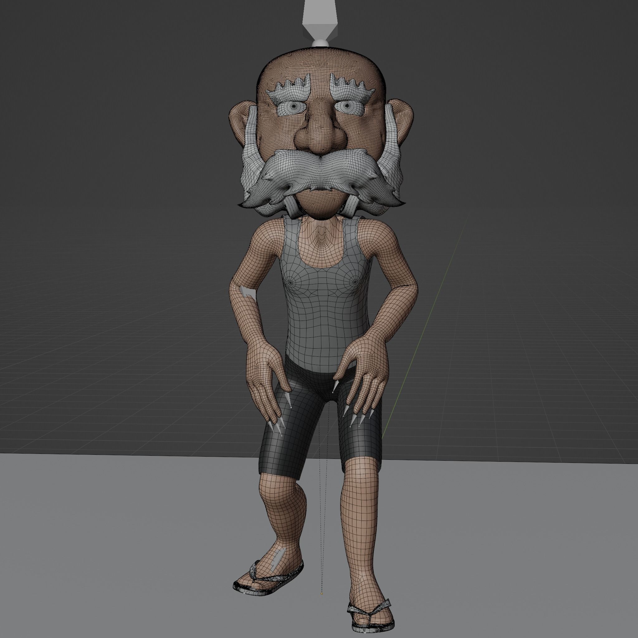 Old Man Model 3D model_1