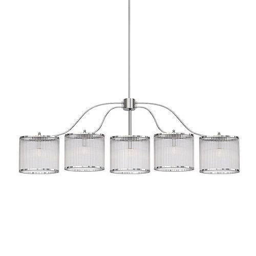 Newport four light chandelier with clear glass shades 3D model