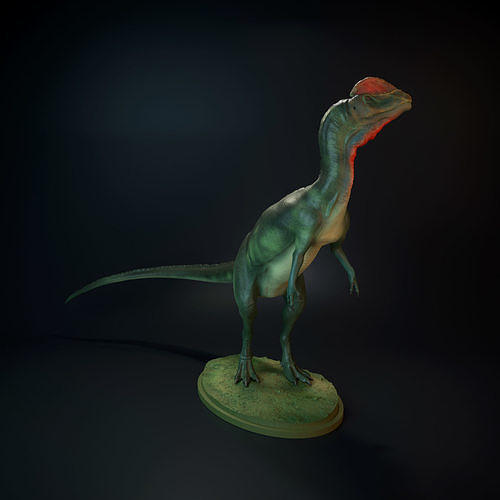 Dilophosaurus sniffing 3D print model