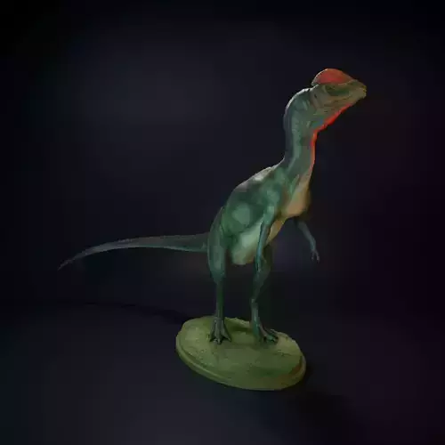 Dilophosaurus sniffing 3D print model
