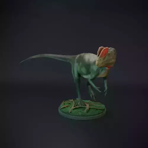 Dilophosaurus walking 3D print model