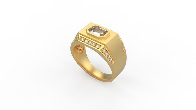 Men Ring 46 3D model 3D printable | CGTrader