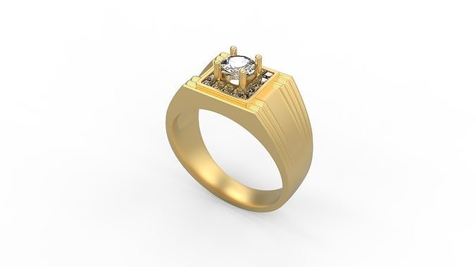 Men Ring 51 3D model 3D printable | CGTrader