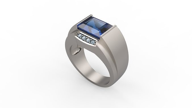 Men Ring 55 3D model 3D printable | CGTrader