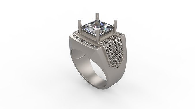 Men Ring 57 3D model 3D printable | CGTrader